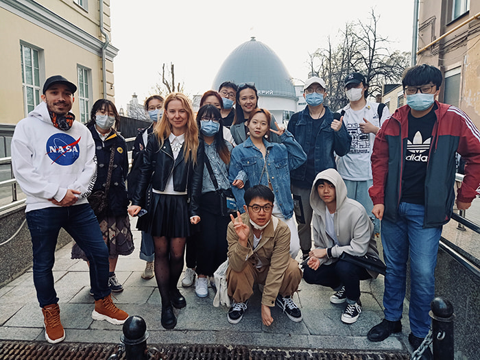 Иностранные студенты 1 курса в Московском планетарии